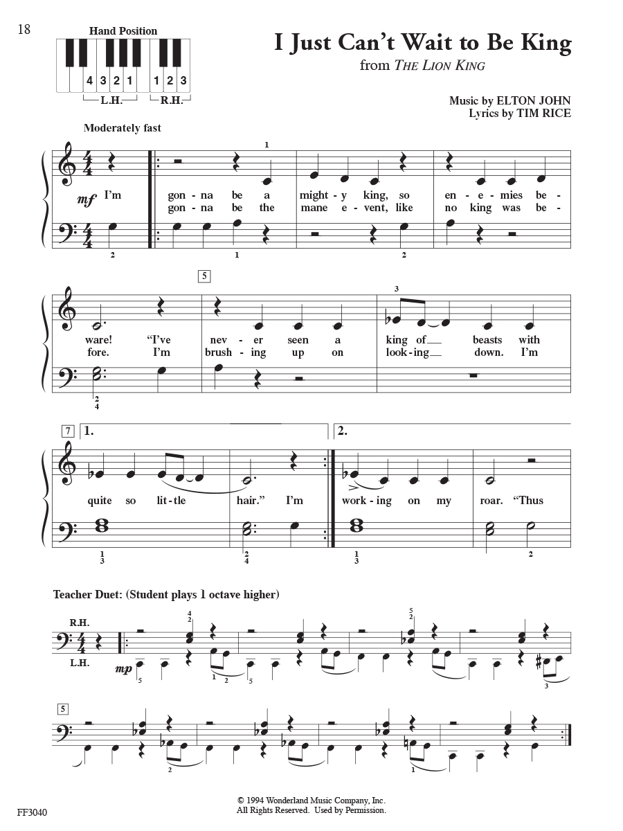 HL - Playtime® Piano Disney Level 1 – Cristofori Music